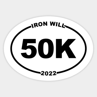 IRON WILL 50K FINISHER Sticker